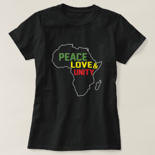 T-SHIRT AFRIQUE - PAIX, AMOUR ET UNITÉ