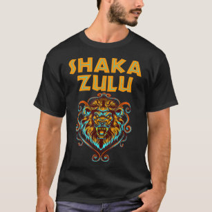 T-shirt Afrique Pride guerrier zoulou Shaka Lion tribu afr