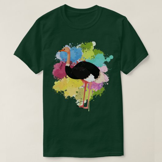 T-shirt Afrique Safari Bird Ostrich (Design devant)