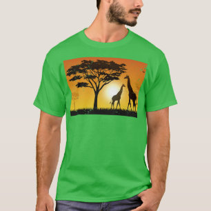 T-shirt Afrique Safari Savannah Giraffe