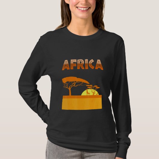 T-shirt Afrique Safari Wild Animals Cute Novelty 10 (Devant)