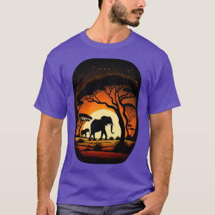 T-shirt Afrique Savanna Elephant Love African Safari Vacat