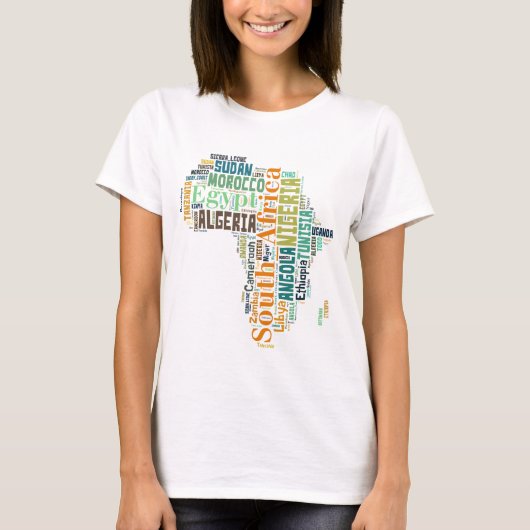 T-shirt Afrique Word Art (Devant)