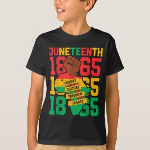 T-shirt Afro-américain 1865 juneteenth histoire des Noirs