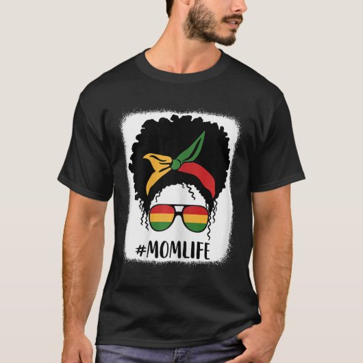 T-shirt Afro-Américain Maman Vie Mère Noire Mères D (Devant)