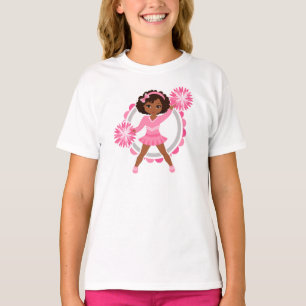 T-shirt Afro-Américain Pom-pom girl rose - Cute Cheval