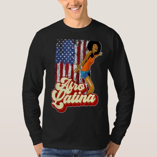 T-shirt Afro Amérique latine Drapeau Afro Latin Pride Tee (Devant)
