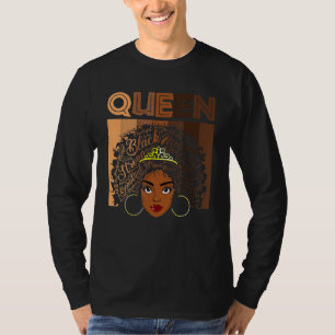 T-shirt Afro Black Melanin Queen Girl Apparel American Afr
