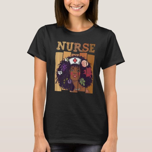 T-shirt Afro Black Nurse Black History Mois African Ameri (Devant)