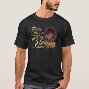 T-shirt Afro Cheveux Cette Reine Fait 33 Etre Fabuleux 33è