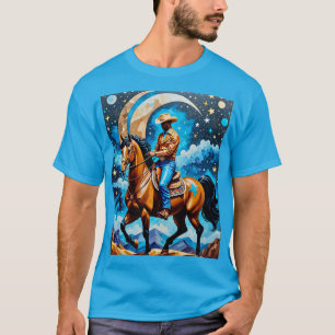 T-shirt Afro Cosmic Cowboy Under Stars Tee