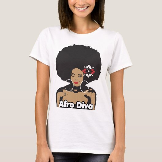 T-shirt Afro Diva pour dames (Devant)