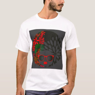 T-shirt Afro Diva Rouge Vert Ardoise Noir