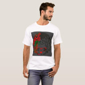 T-shirt Afro Diva Rouge Vert Ardoise Noir (Devant entier)