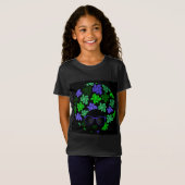 T-Shirt Afro Diva Vert & Bleu (Devant entier)