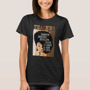 T-shirt Afro Enseignant Melanin Africain-Américain Noir Hi