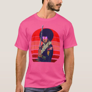 T-shirt Afro Female Samurai Style japonais Art Black Woman