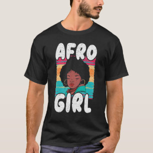 T-shirt Afro Girl Afrocentrée Black Pride Afro cheveux