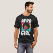 T-shirt Afro Girl Afrocentric Black Pride Afro Hair (Devant entier)