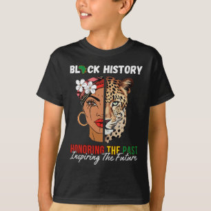 T-shirt Afro Girl Honoring Past Inspirant Future Black Son