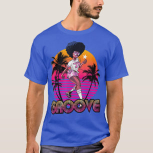 T-shirt Afro Groove Roller Skate Retro 80s les années 70