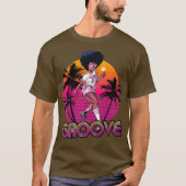 T-shirt Afro Groove Roller Skate Retro 80s les années 70 D (Devant)