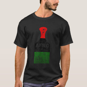 T-shirt Afro Hair Pick Africa T Shirt Black est magnifique