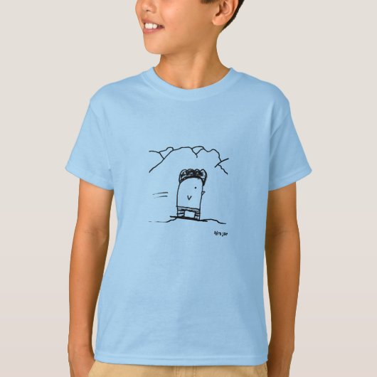 T-shirt Afro Joe (pingouin de snowboarding) (Devant)