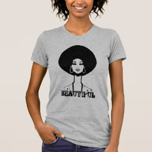 T-SHIRT AFRO LADY BEAUTIFUL