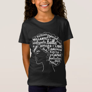 T-Shirt Afro Latina Pride Cadeau Afro-latino Histoire noir