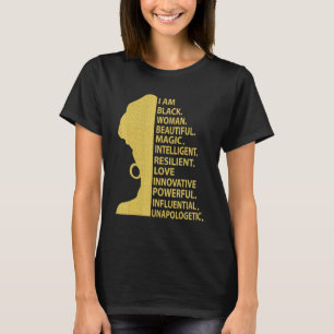 T-shirt Afro Melanin Je Suis Black Woman Magic Unap