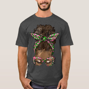 T-shirt Afro Messy Bun Red Locks Black Woman Queen Melanin
