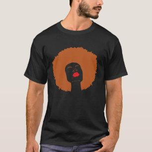 T-shirt Afro Pride Naturel Forte Noir Melanin Type de chev