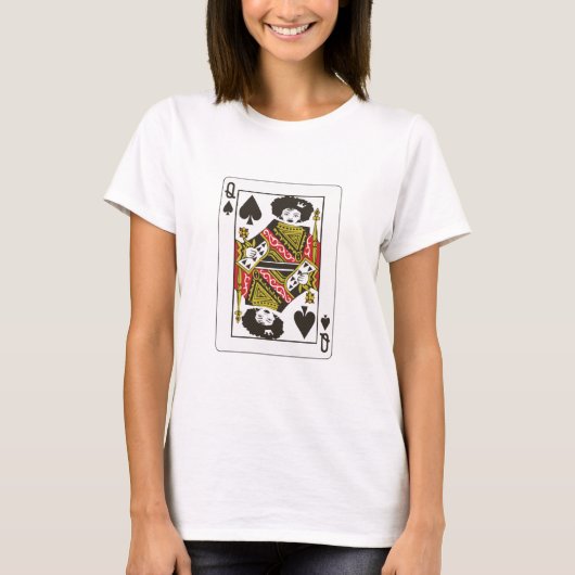 T-shirt Afro Queen of Spades Carte Black Queen of Spade (Devant)