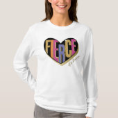T-shirt Afro Unicorn Fierce Heart Design (Devant)