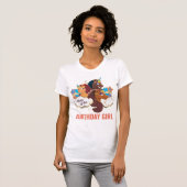 T-shirt Afro Unicorn | Maman de la fille d'anniversaire (Devant entier)