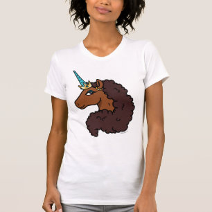 T-shirt Afro Unicorn   Unique