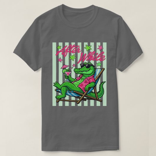 T-shirt After While Chill Vibes Alligator (Design devant)