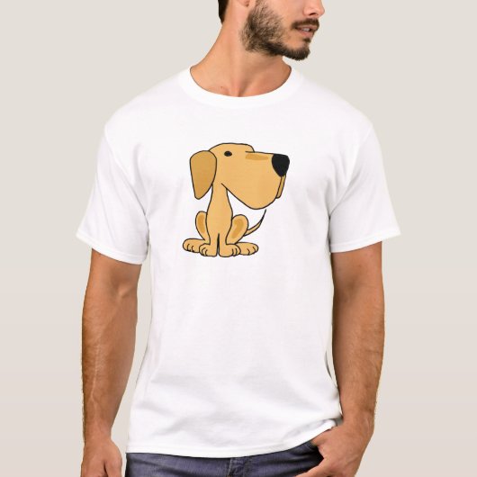 T-shirt AG chiot jaune impressionnant de Labrador (Devant)