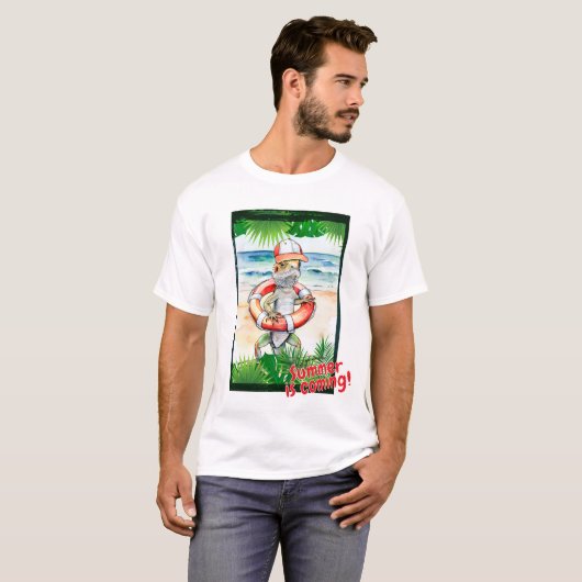 T-shirt Agama "L'été arrive !" (Devant entier)