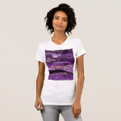 T-shirt Agate Purple Gold Parties scintillant Nom personna (Devant entier)