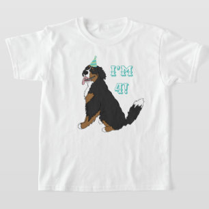 T-shirt Âge d'anniversaire personnalisé Chien de montagn