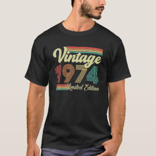 T-shirt Âgé De 49 Ans Vintage 1974 Né En 1974 49e