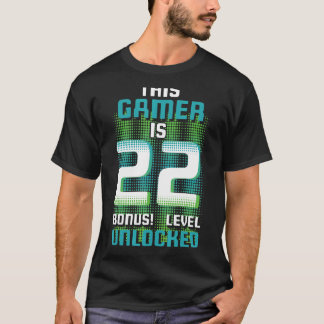 T-shirt Âge De Naissance 22 Ans Ce Joueur Jouant Awesome V