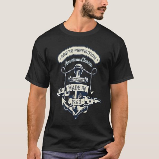T-shirt Age To Perfection American Classic Made In 1943 (Devant)