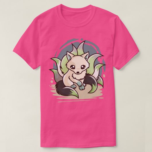 T-shirt Agender Cute Kitsune (Design devant)