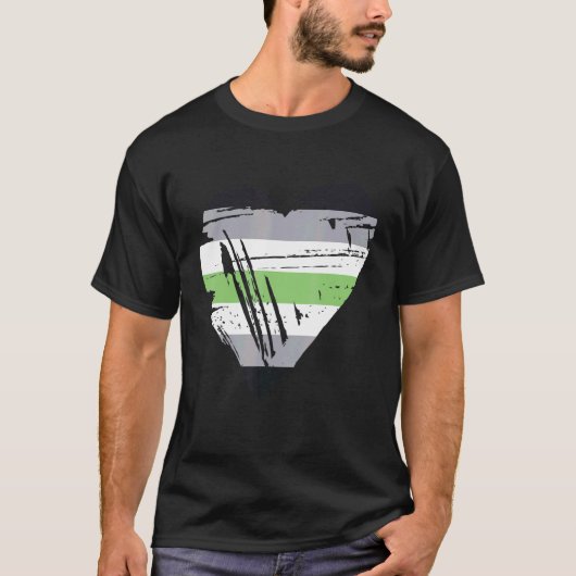 T-shirt Agender Pride Coeur Indicateur 1 (Devant)