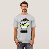 T-Shirt Agender Pride Fist (Devant entier)