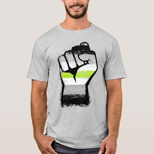 T-Shirt Agender Pride Fist (Devant)
