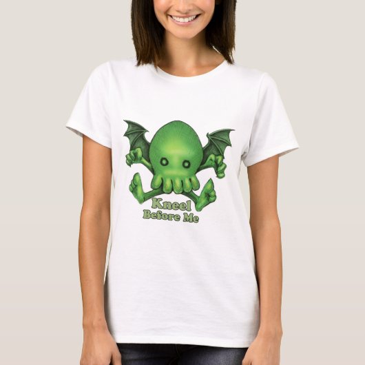 T-shirt Agenouillement mignon de Cthulhu Chibi avant moi (Devant)